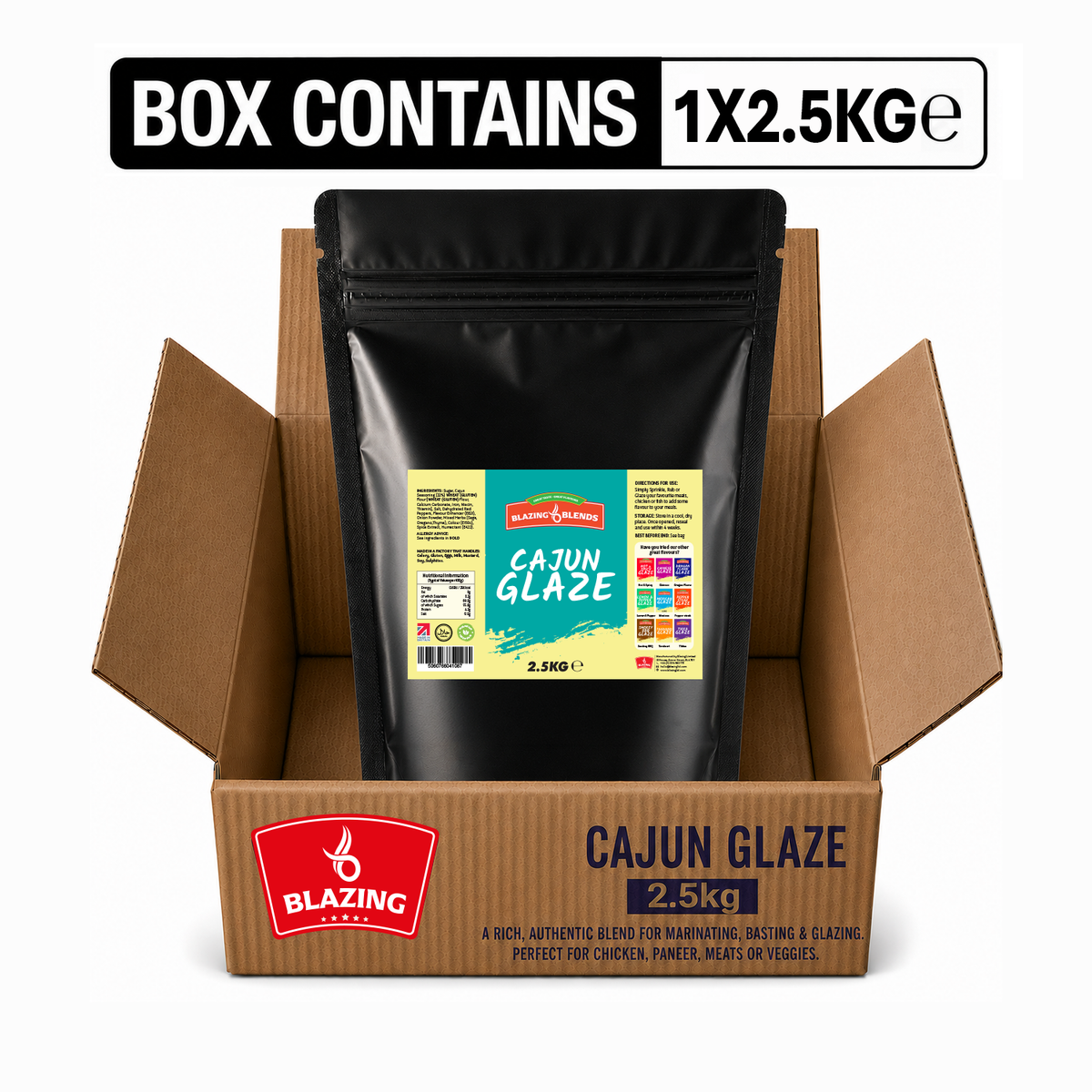 Cajun Glaze Sauce 2.5kg – Smoky Cajun Wing & Chicken Glaze for Catering