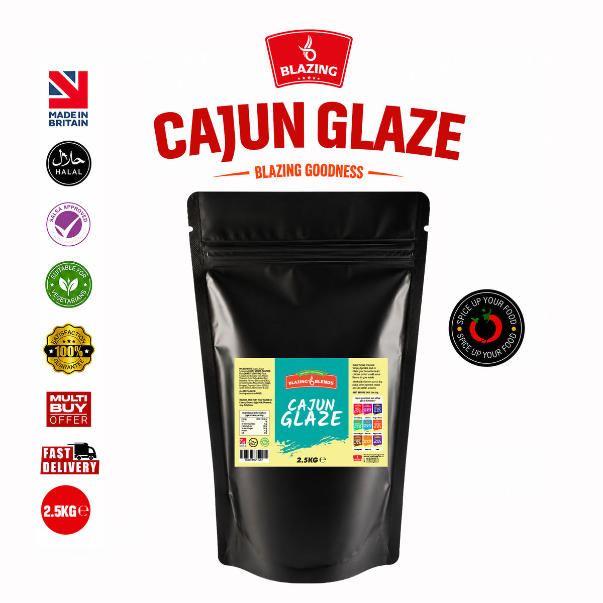Cajun Glaze Sauce 2.5kg – Smoky Cajun Wing & Chicken Glaze for Catering