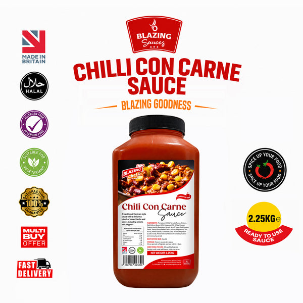 Blazing Chilli Con Carne Sauce 2.25kg, Bold & Spicy Ready-to-Use Cooking Sauce