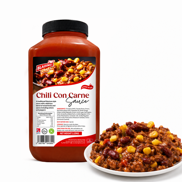 Blazing Chilli Con Carne Sauce 2.25kg, Bold & Spicy Ready-to-Use Cooking Sauce