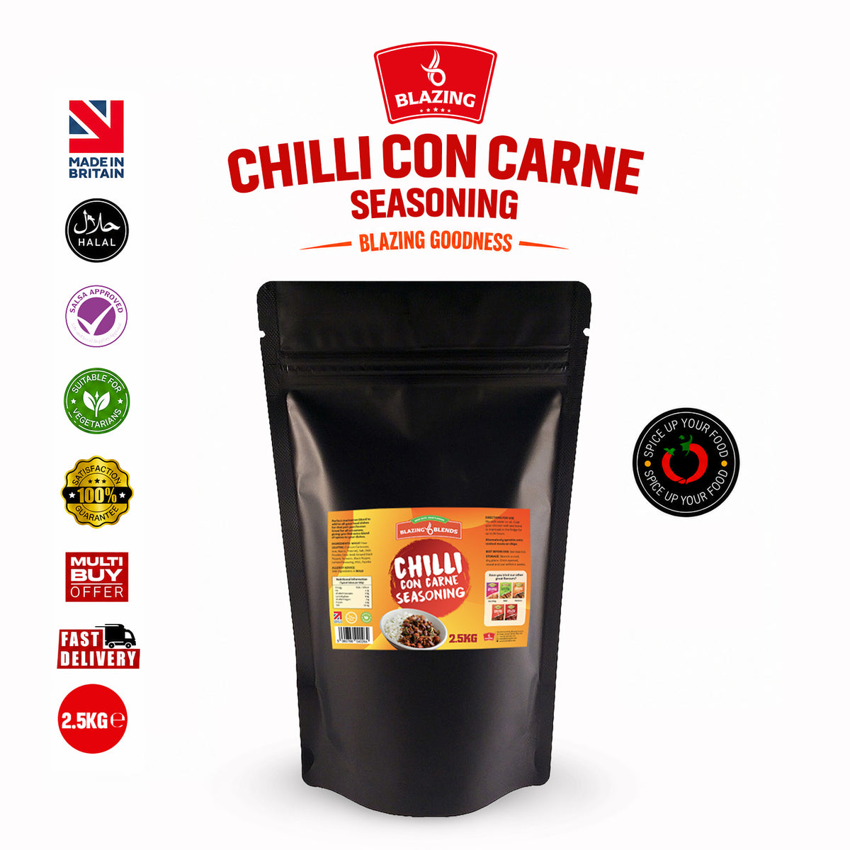 Chilli Con Carne Seasoning Mix 2.5kg – Authentic Mexican Spice Blend for Catering & Takeaways