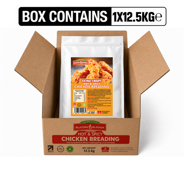 Extra Crispy Hot & Spicy Chicken Breading 12.5kg, Bulk Fried Chicken Coating Mix