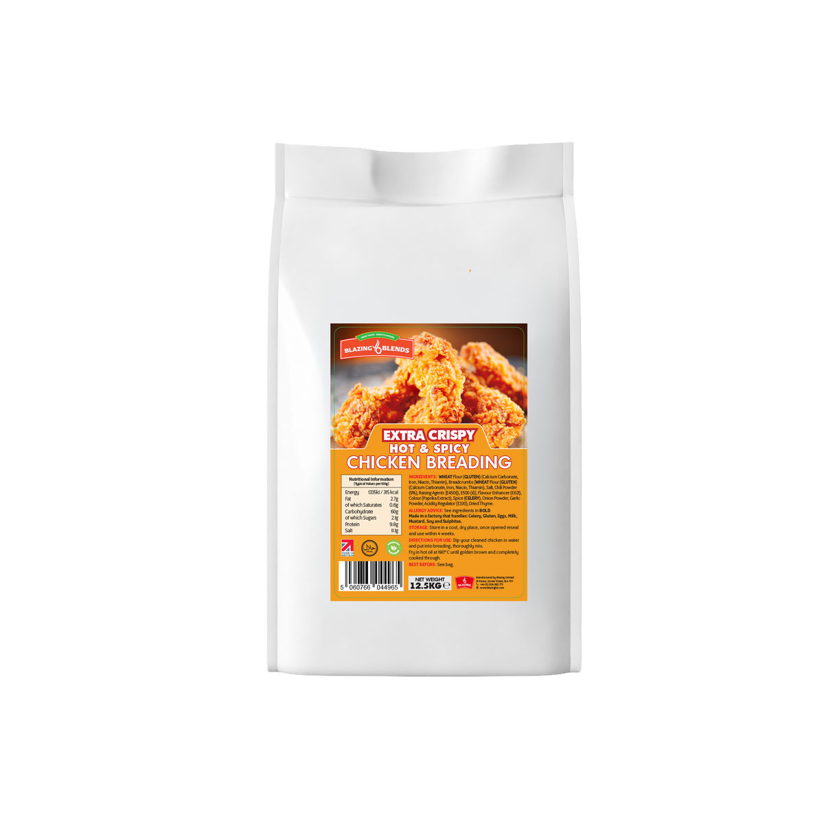 Extra Crispy Hot & Spicy Chicken Breading 12.5kg, Bulk Fried Chicken Coating Mix