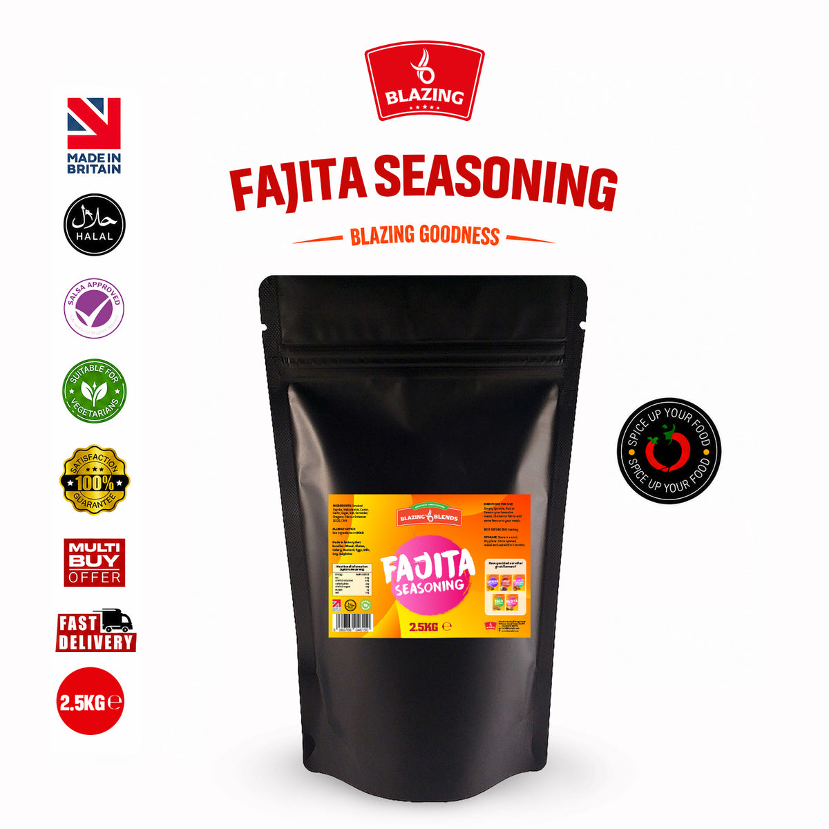 Fajita Seasoning Mix 2.5KG – Mexican Fajita Spice Blend for Catering & Takeaways
