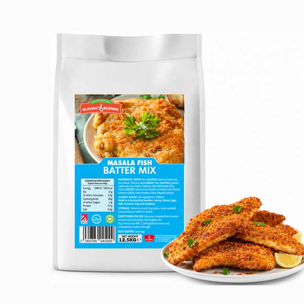 Blazing Fish Masala Batter Mix 12.5kg – Crispy Spiced Fish Batter