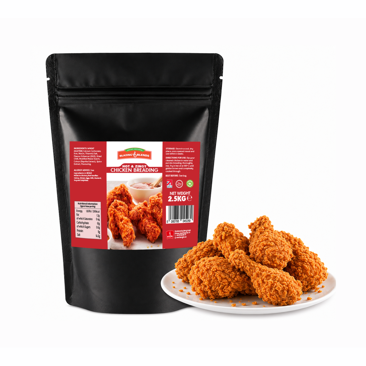 Hot & Zingy Chicken Breading 2.5kg – Spicy Crispy Fried Chicken Coating Mix