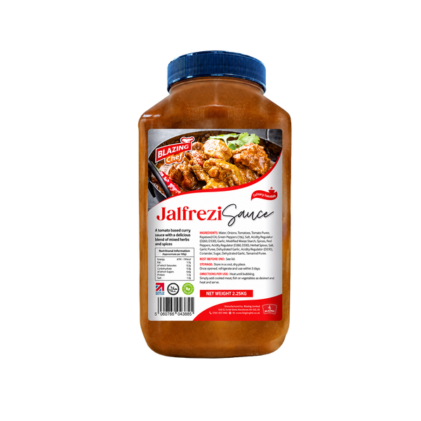Blazing Jalfrezi Sauce 2.25kg, Spicy & Tangy Ready-to-Use Curry Sauce