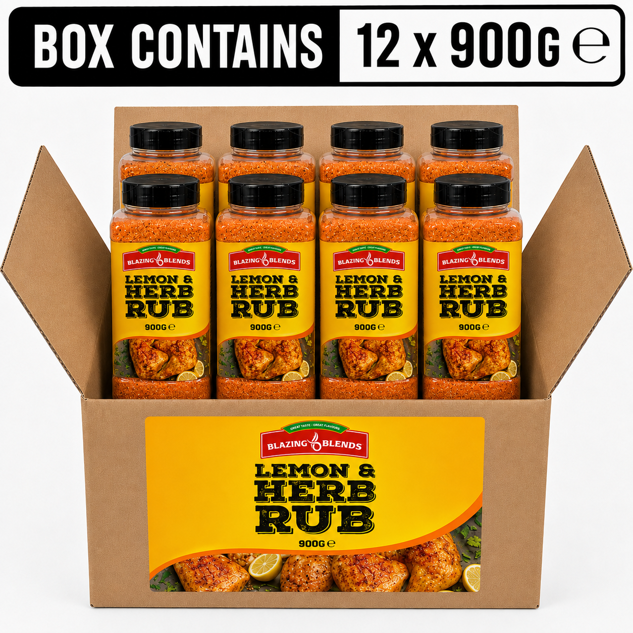 Blazing Lemon & Herb Dry Rub Seasoning 900g