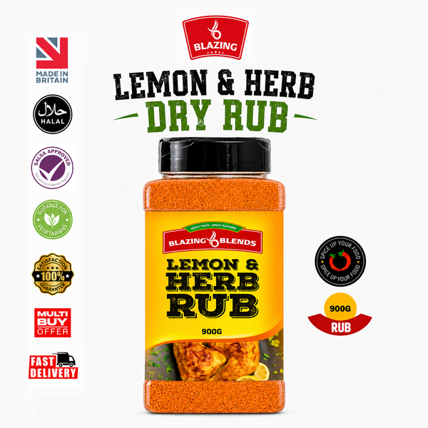 Blazing Lemon & Herb Dry Rub Seasoning 900g