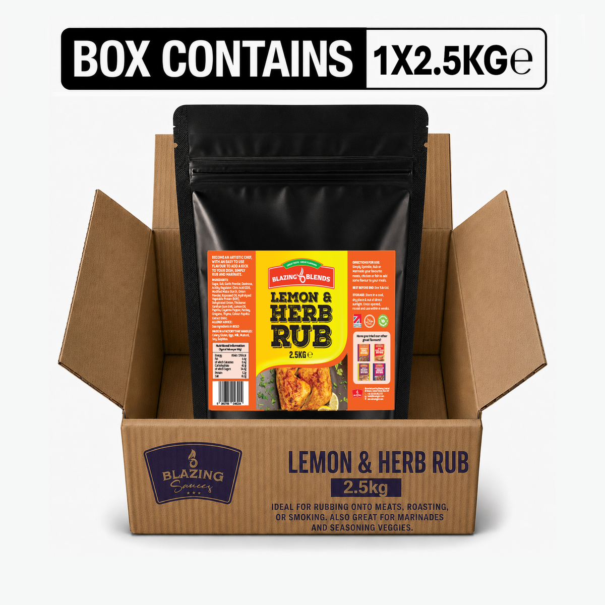 Blazing Lemon & Herb Dry Rub Seasoning 2.5kg