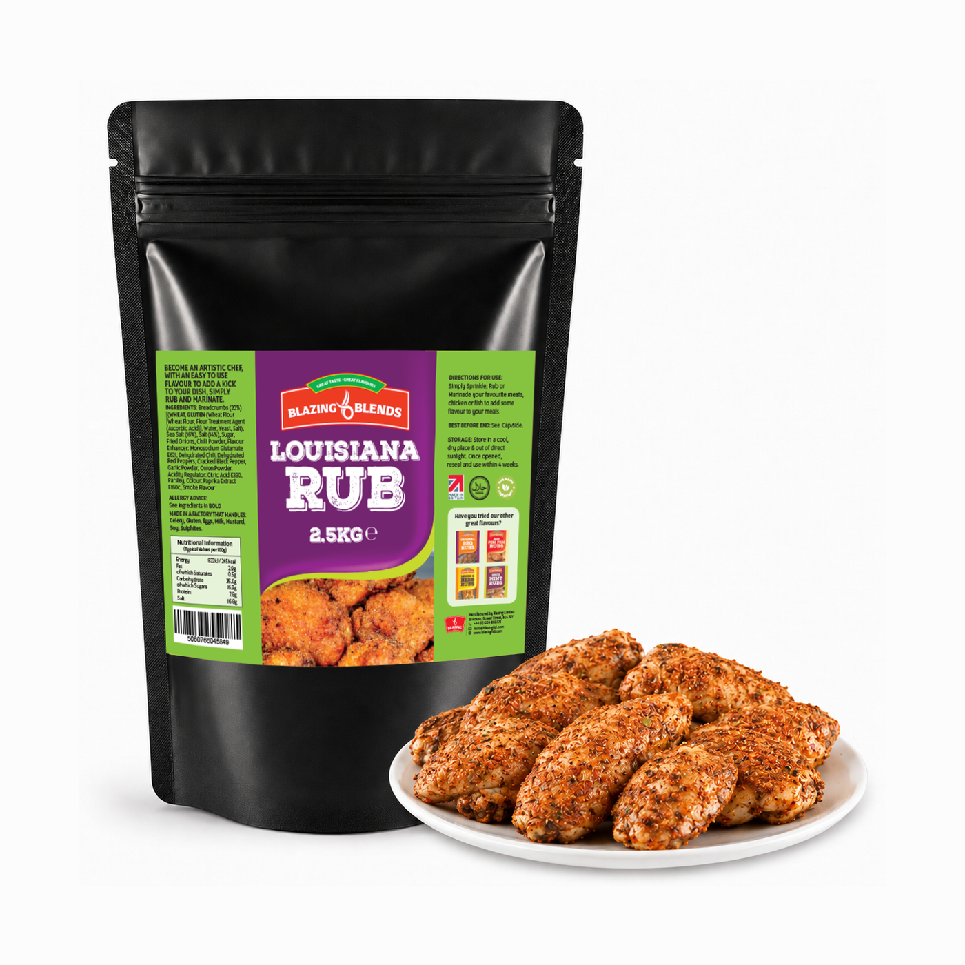 Blazing Louisiana Cajun Dry Rub Seasoning 2.5kg