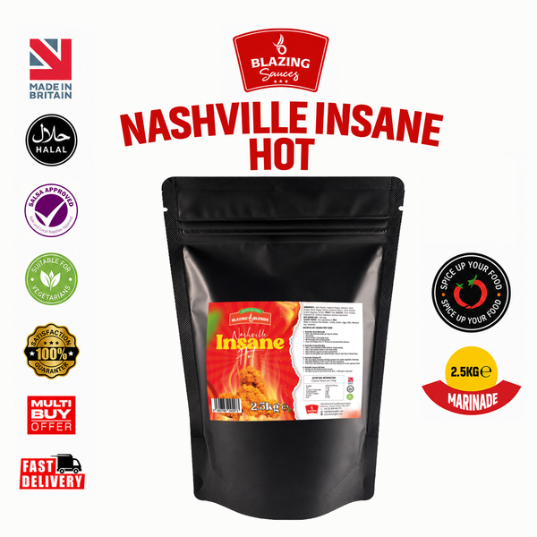 Nashville Insane Hot Seasoning, Extra Hot Chicken Coating Powder 2.5kg