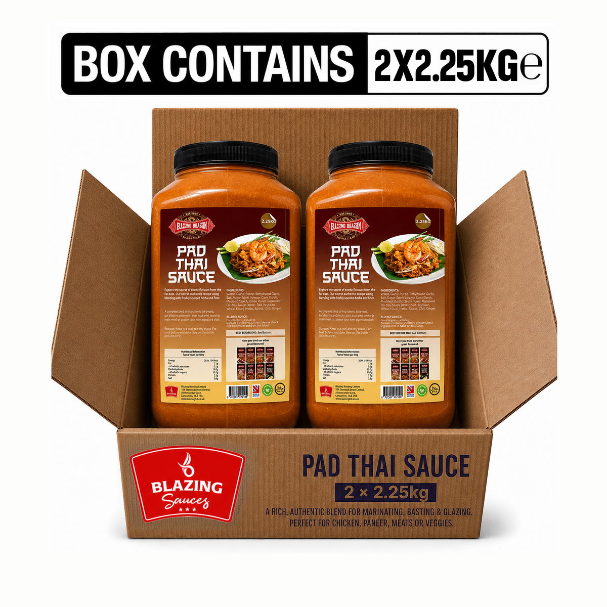 Blazing Pad Thai Sauce 2.25kg – Wholesale Thai Style Stir Fry Sauce