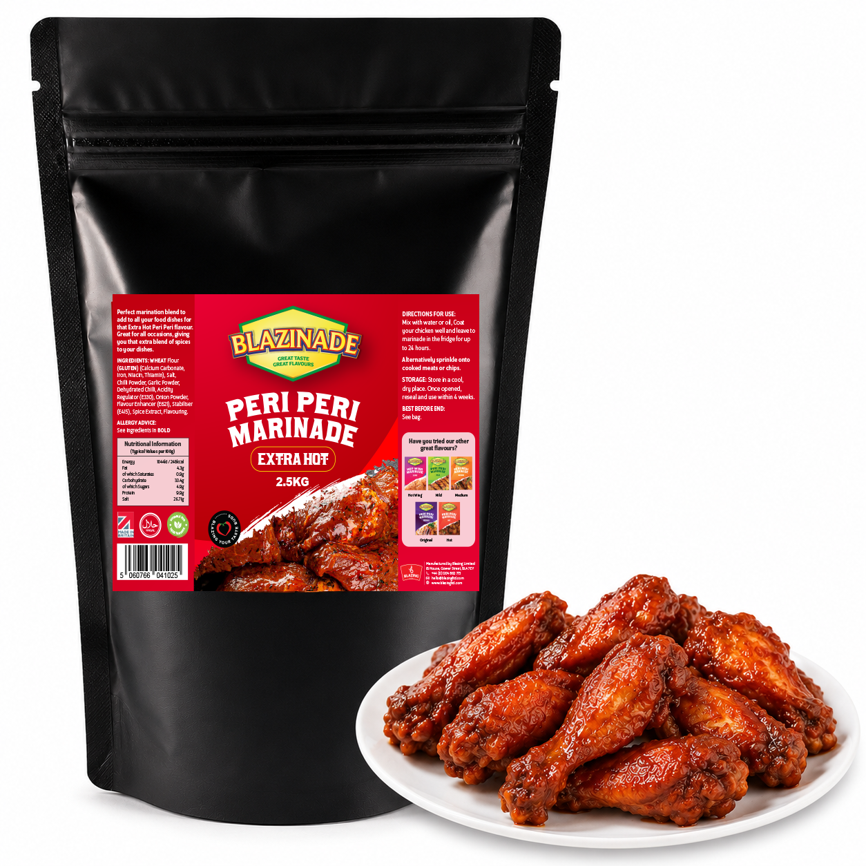 Blazing Peri Peri Extra Hot Marinade 2.5kg, Spicy Chicken & Grill Seasoning