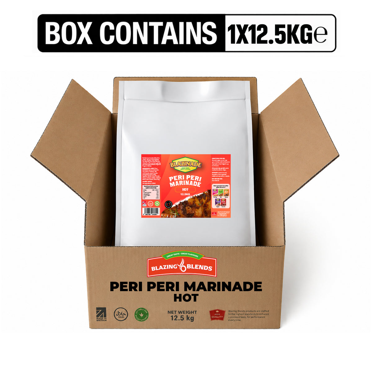 Blazinade Peri Peri Hot Marinade 12.5kg, Bulk Spicy Chicken Marinade