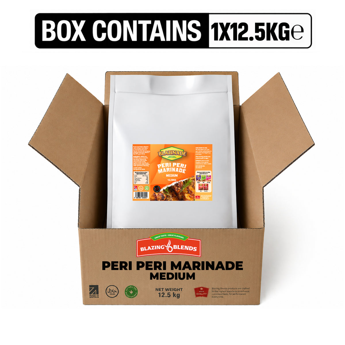 Blazinade Peri Peri Medium Marinade 12.5kg, Bulk Chicken & Meat Seasoning