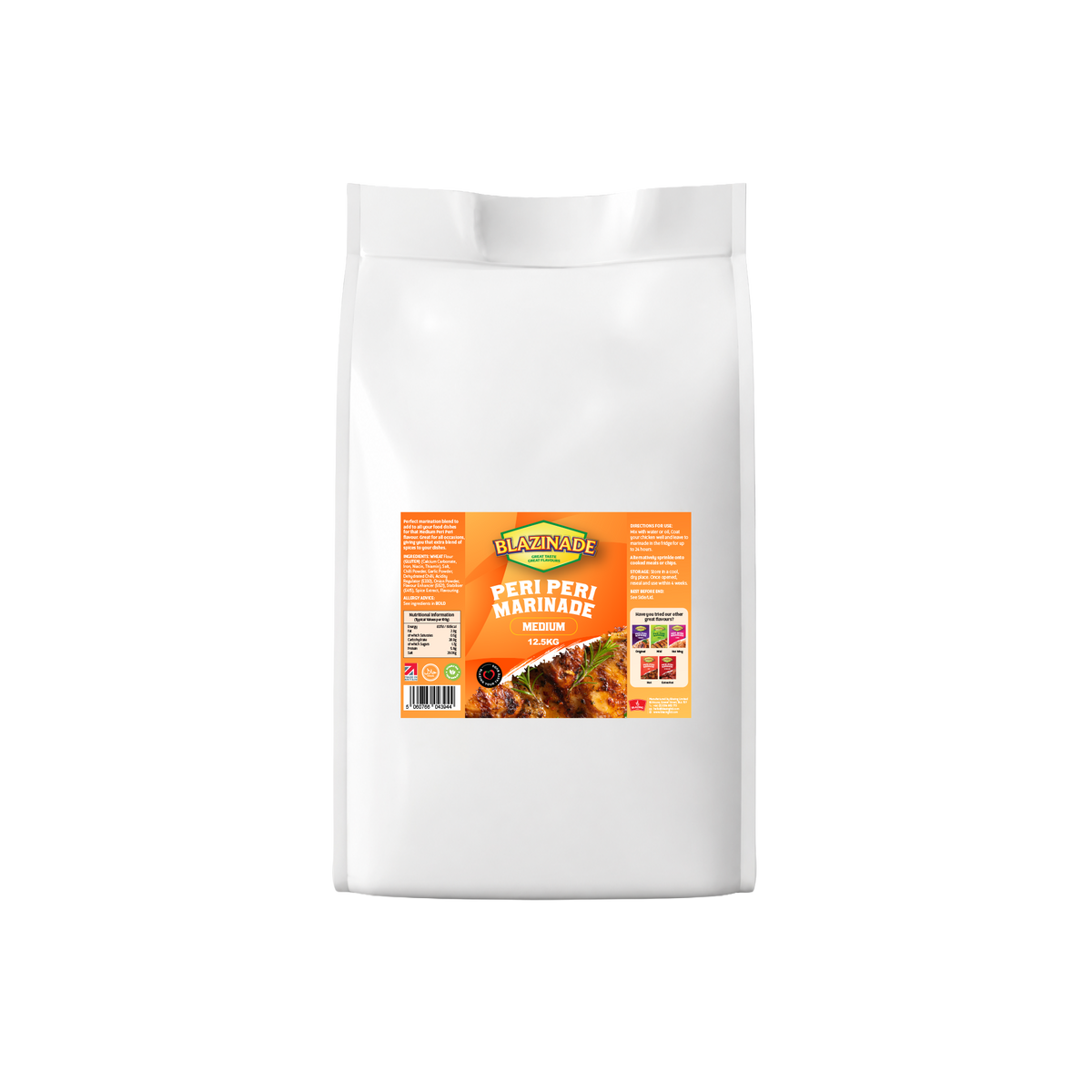 Blazinade Peri Peri Medium Marinade 12.5kg, Bulk Chicken & Meat Seasoning