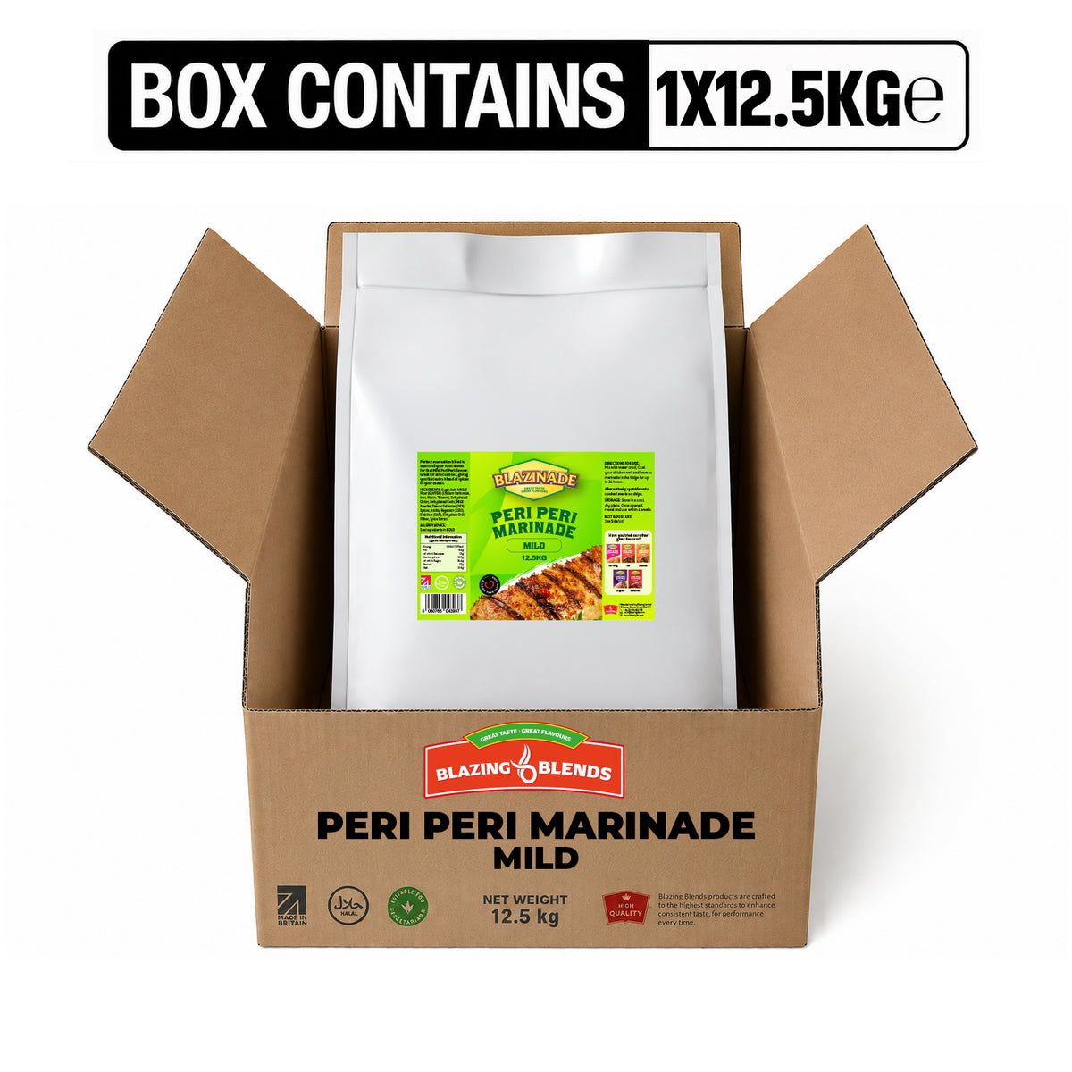 Blazinade Peri Peri Mild Marinade 12.5kg, Bulk Chicken & Meat Seasoning