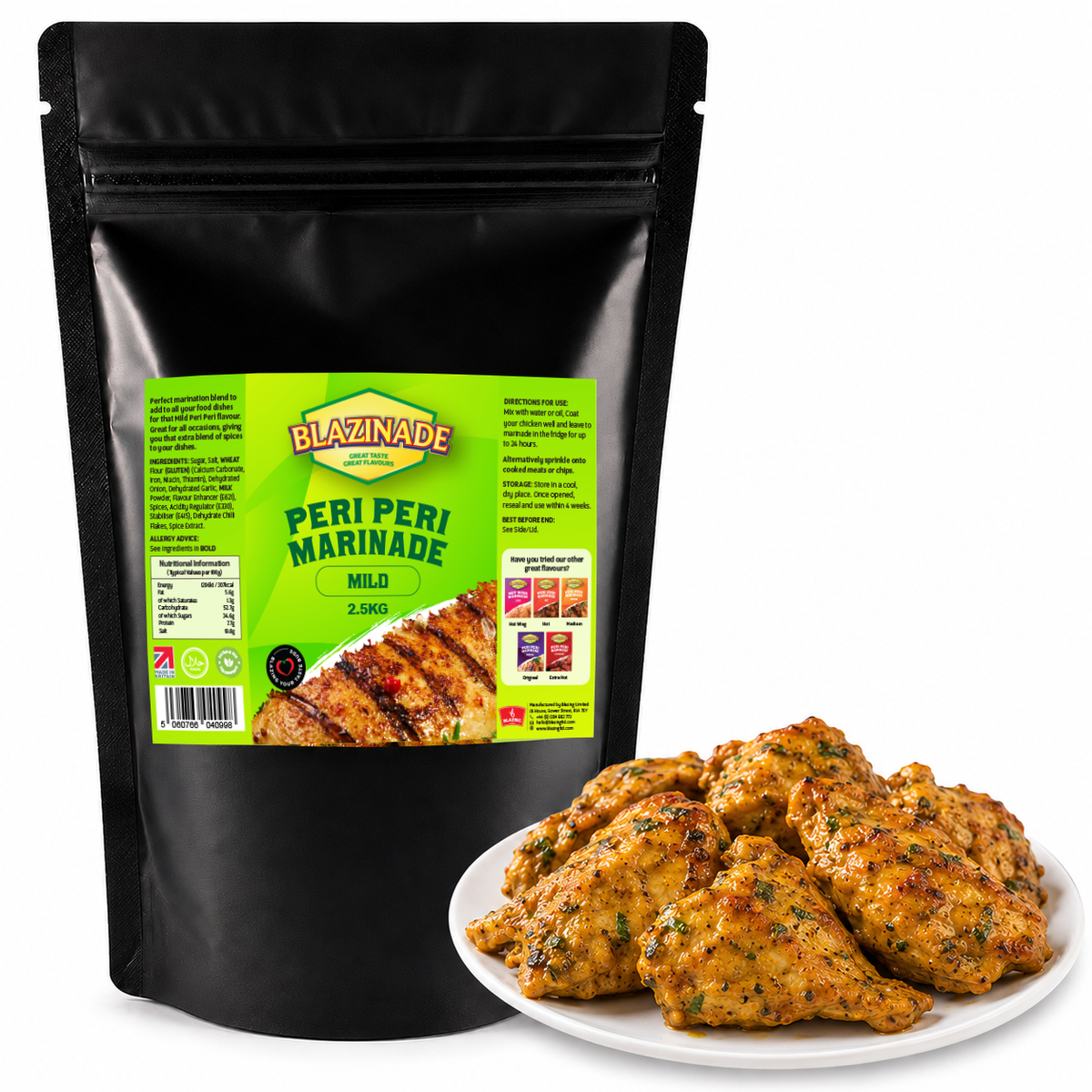 Blazinade Peri Peri Mild Marinade 2.5kg, Mild Chicken & Meat Seasoning