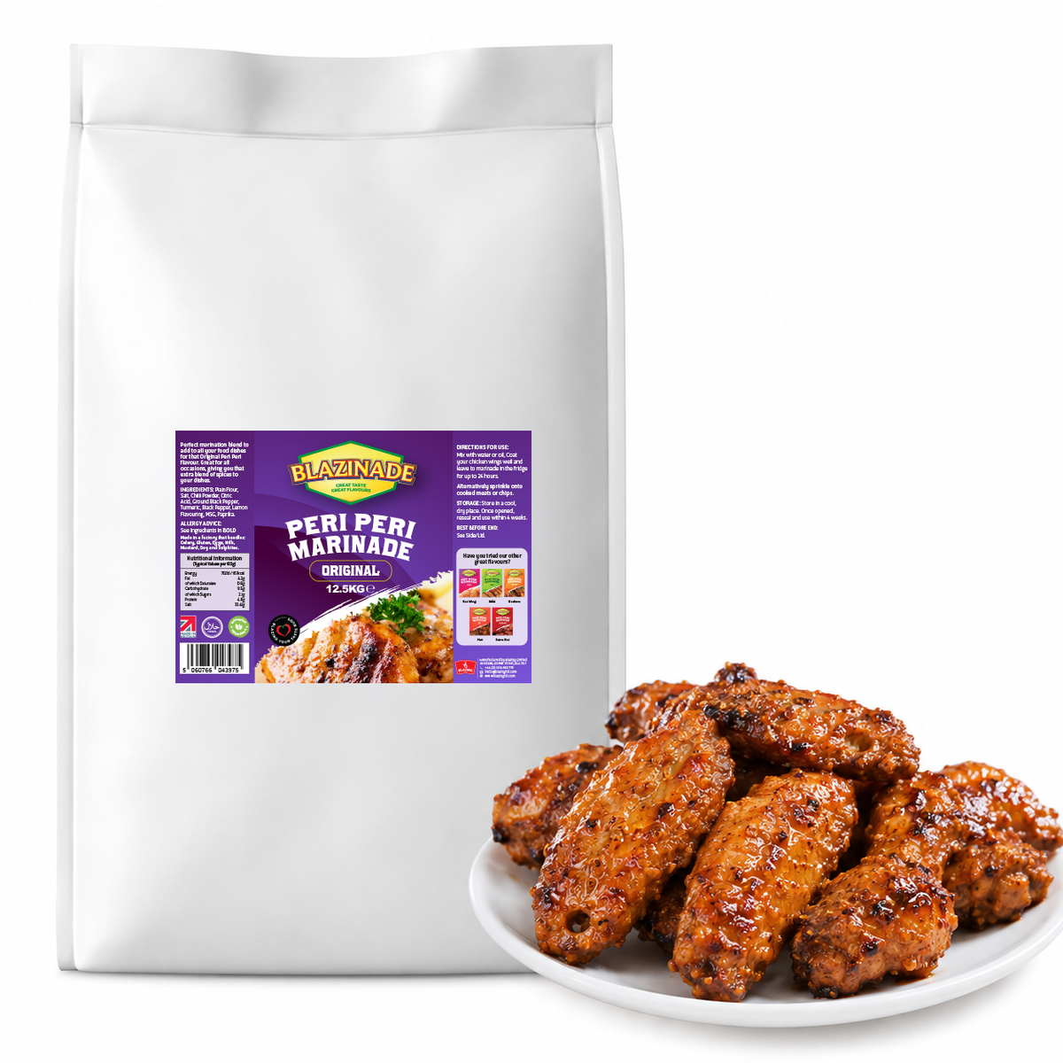 Blazinade Peri Peri Original Marinade 12.5kg, Bulk Chicken & Meat Seasoning