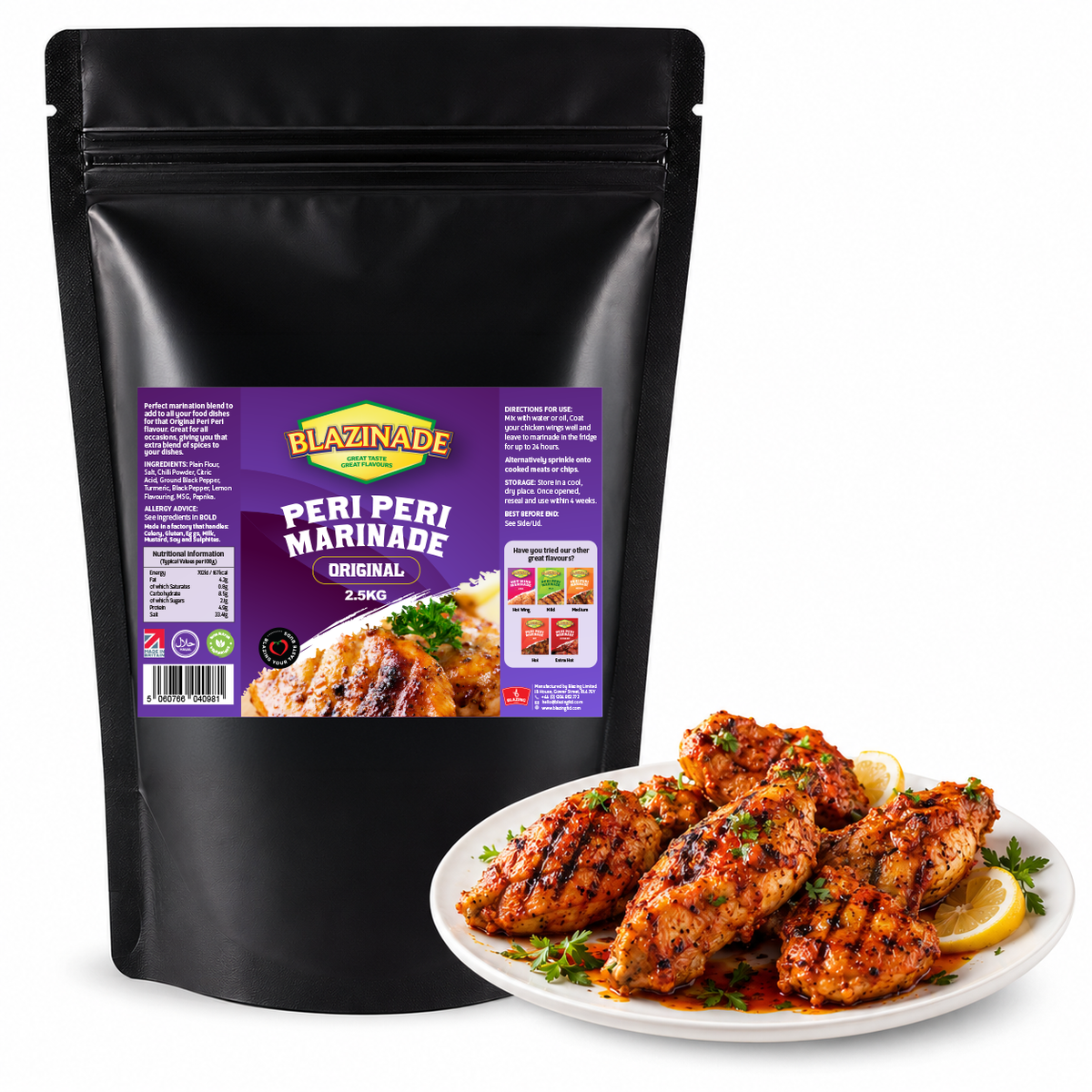Blazinade Peri Peri Original Marinade 2.5kg, Classic Chicken & Meat Seasoning
