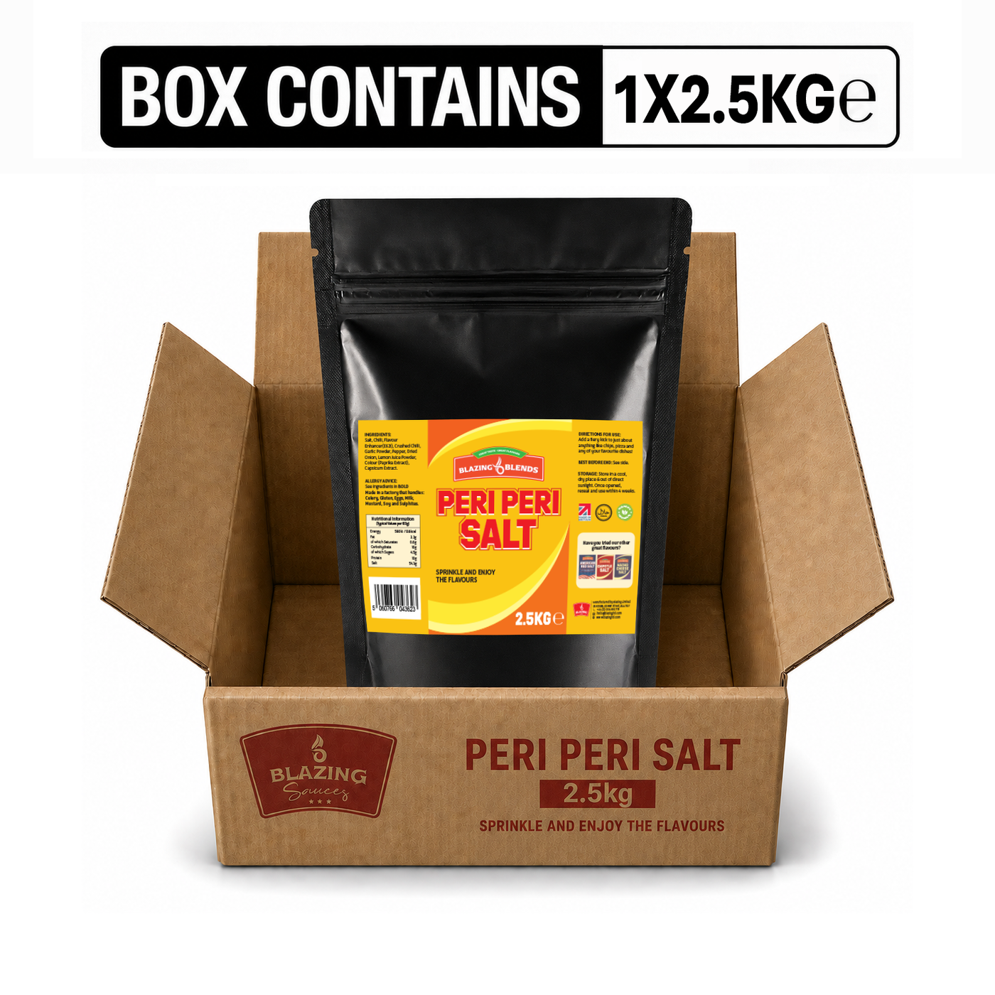 Blazing Peri Peri Salt Seasoning – Spicy Chip Seasoning (2.5kg Catering Pack)