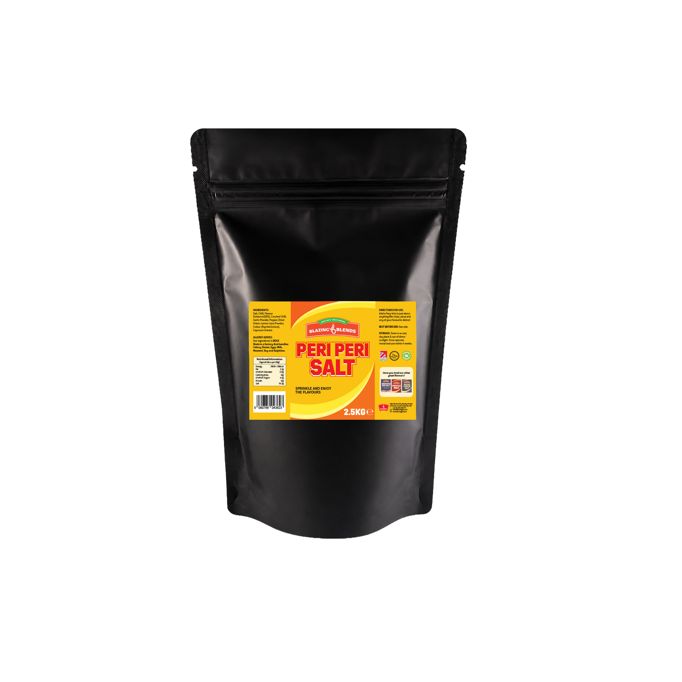 Blazing Peri Peri Salt Seasoning – Spicy Chip Seasoning (2.5kg Catering Pack)