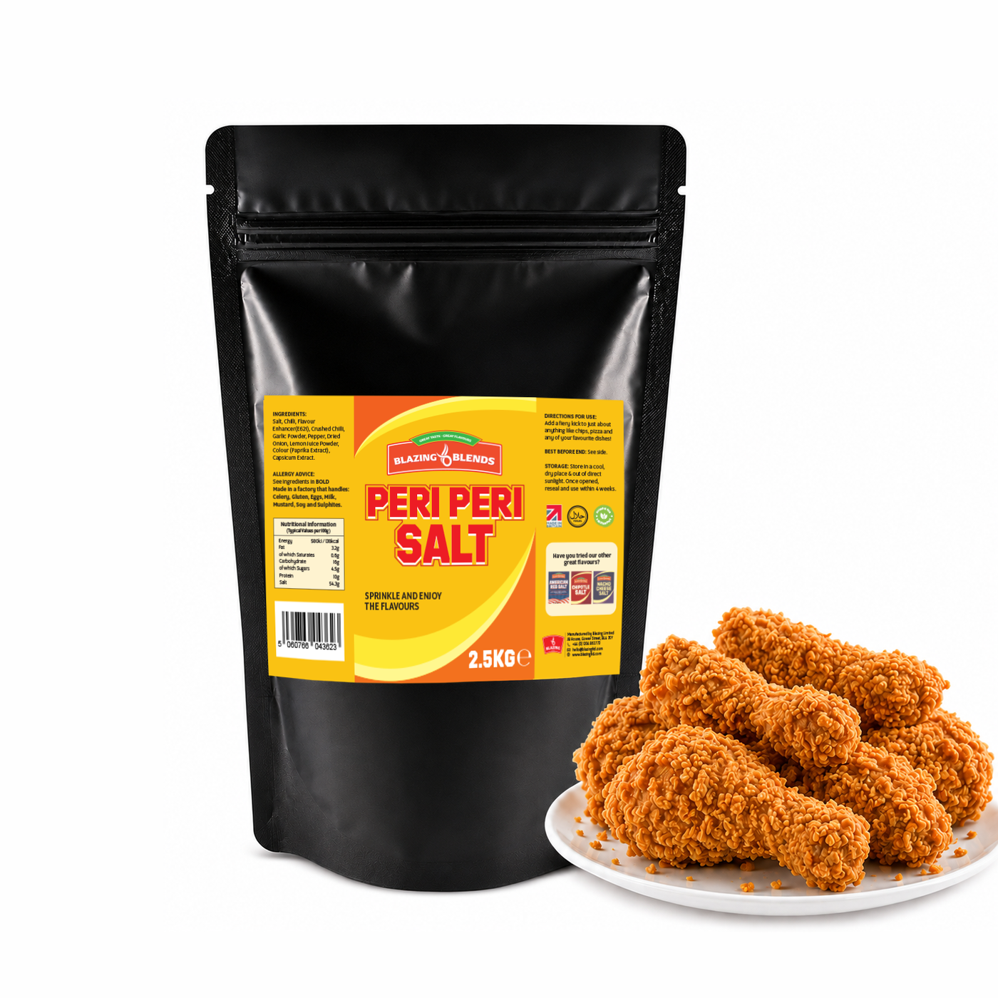 Blazing Peri Peri Salt Seasoning – Spicy Chip Seasoning (2.5kg Catering Pack)