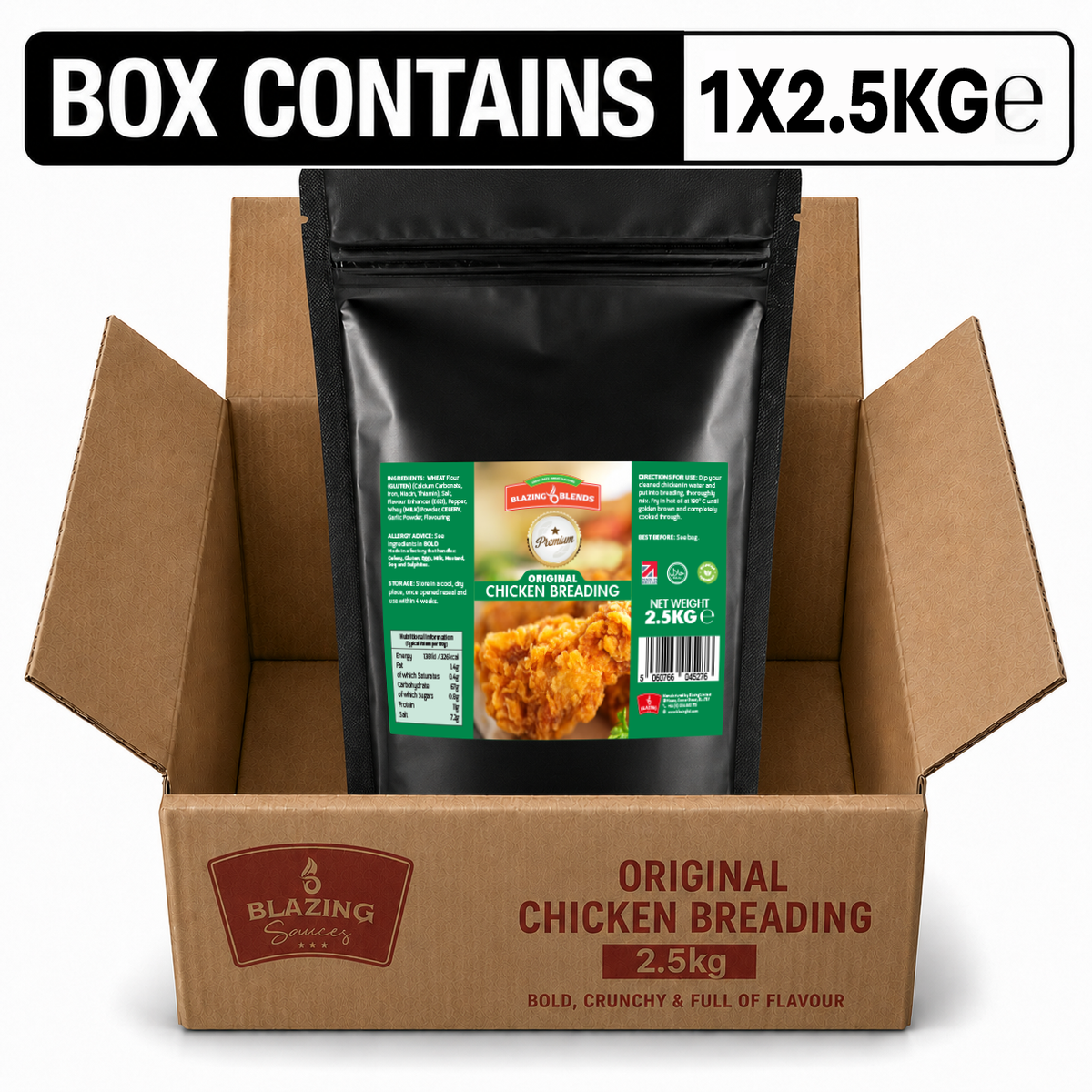 Blazing Premium Original Chicken Breading – Crispy Fried Chicken Coating 2.5kg