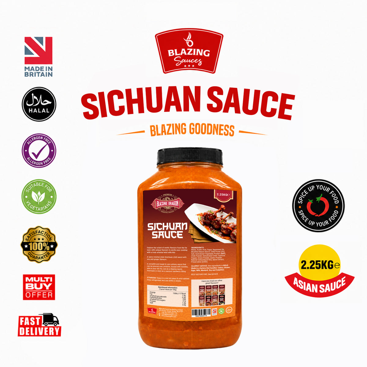 Blazing Sichuan Sauce 2.25kg – Wholesale Spicy Chinese Style Cooking Sauce