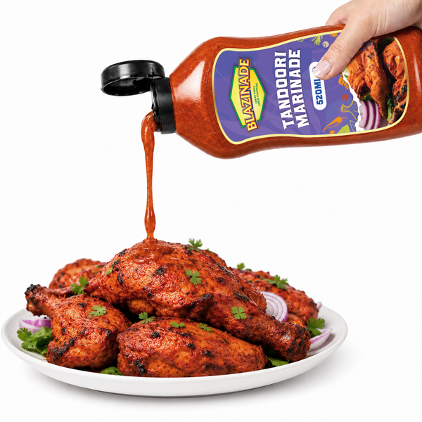 Blazing Tandoori Marinade Sauce 520ml for Chicken, Meat and Vegetables