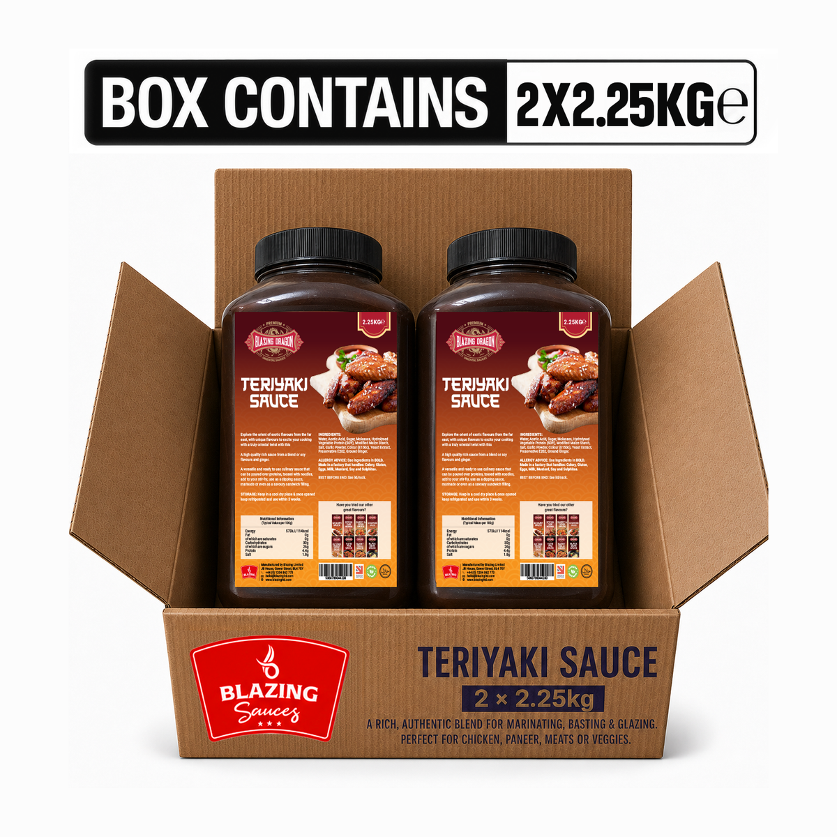 Blazing Teriyaki Sauce 2.25kg – Wholesale Japanese Style Glaze & Marinade