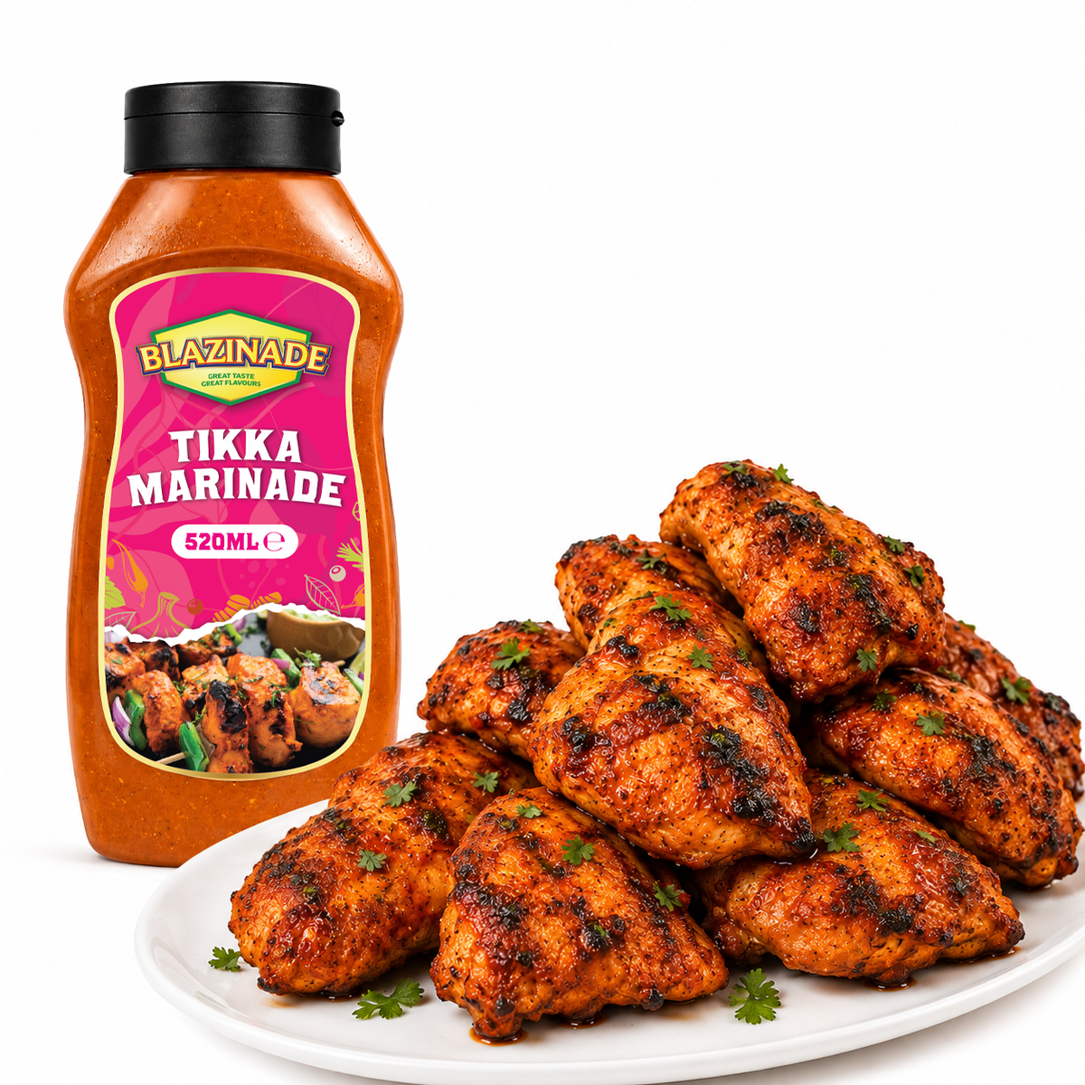 Blazing Tikka Marinade Sauce 520ml for Chicken, Meat and Vegetables