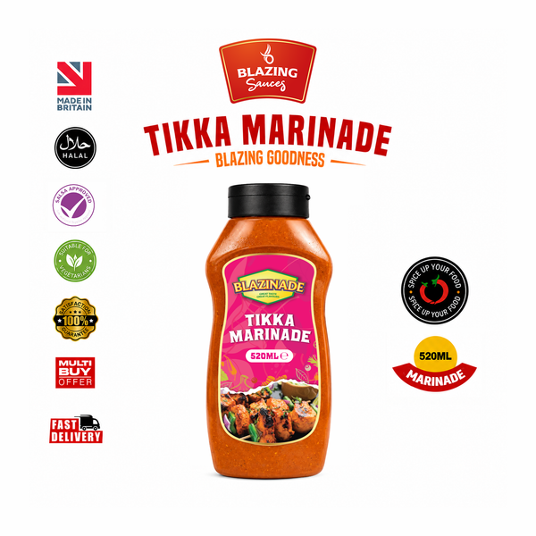 Blazing Tikka Marinade Sauce 520ml for Chicken, Meat and Vegetables
