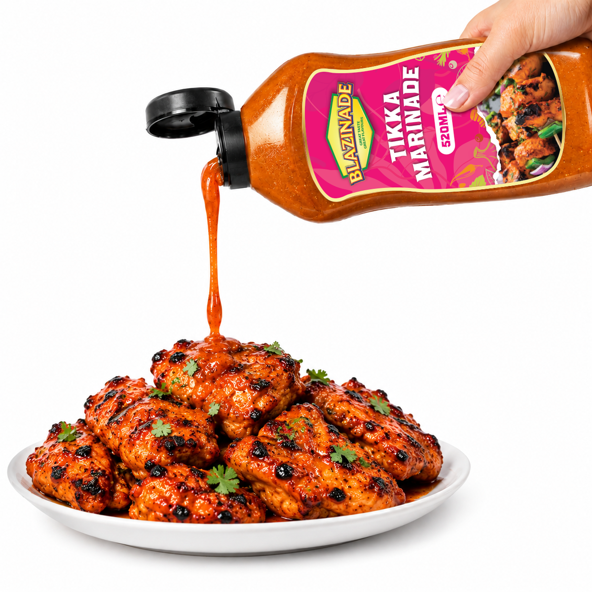 Blazing Tikka Marinade Sauce 520ml for Chicken, Meat and Vegetables