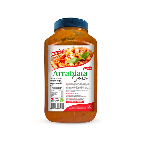 Blazing Arrabiata Sauce 2.25kg, Bold Spicy Ready-to-Use Cooking Sauce