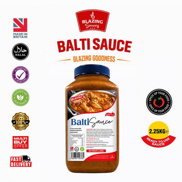 Blazing Balti Sauce 2.25kg, Authentic Spiced Ready-to-Use Curry Sauce