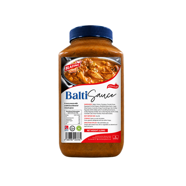 Blazing Balti Sauce 2.25kg, Authentic Spiced Ready-to-Use Curry Sauce
