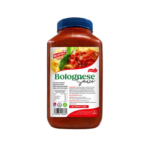 Blazing Bolognese Sauce 2.25kg, Classic Italian-Style Ready-to-Use Cooking Sauce