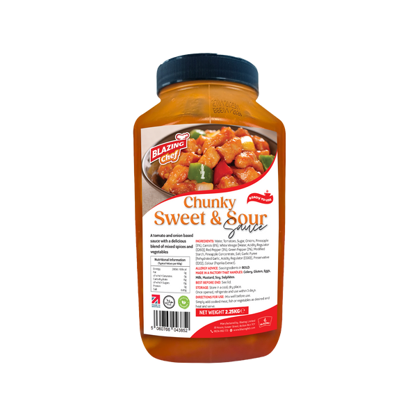 Chunky Sweet & Sour Sauce 2.25kg, Tangy & Fruity Ready-to-Use Cooking Sauce