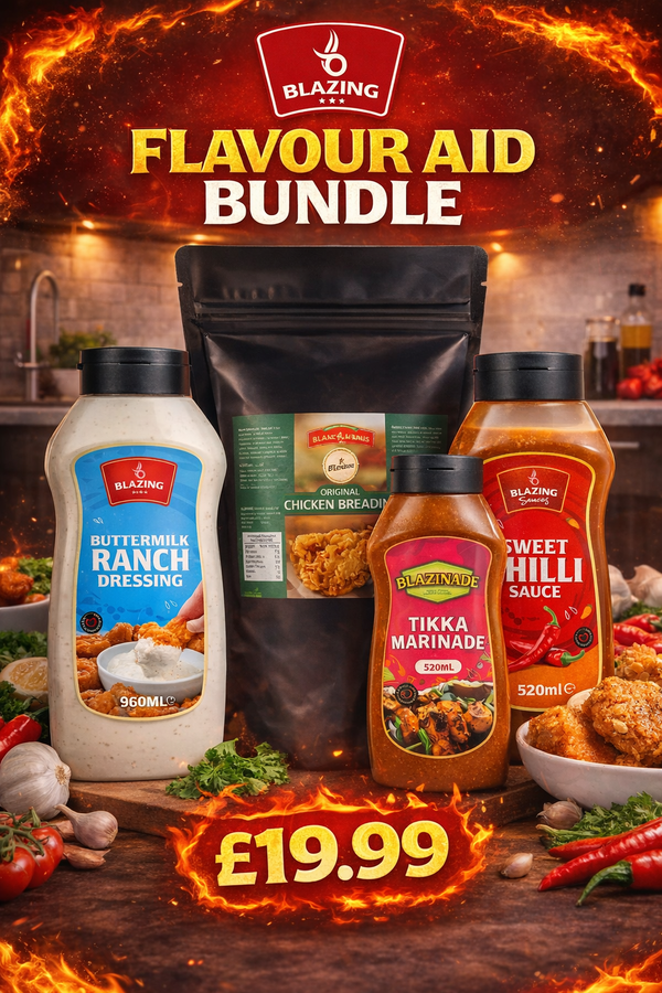 Blazing Flavour Aid Bundle 4 Products – Complete Sauce & Seasoning Restaurant Starter Kit