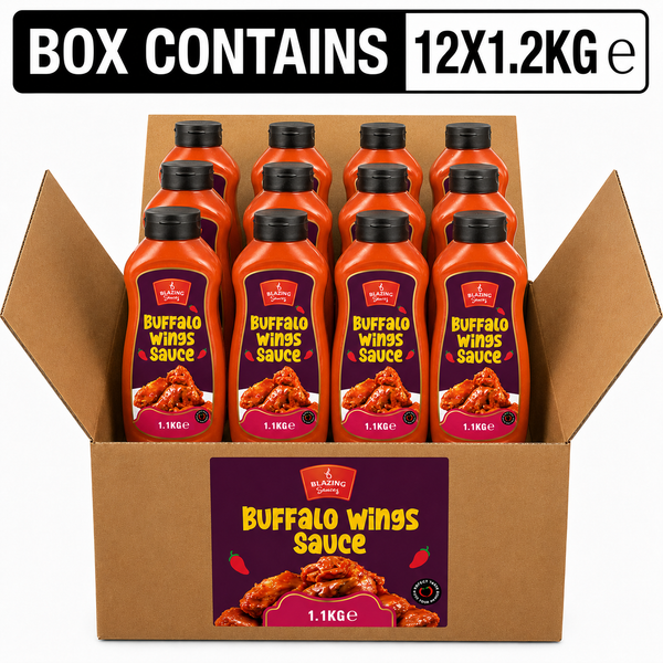Blazing Buffalo Wings Sauce 1.1KG, Classic Spicy Wing Sauce, Dip and Dressing