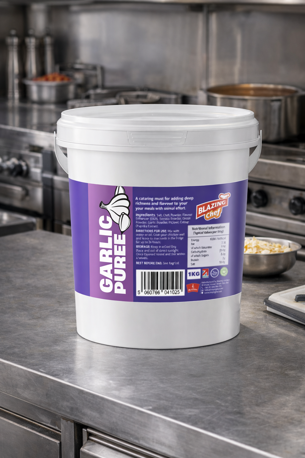 Garlic Purée 1kg Catering Tub, Perfect For Seasoning Chicken, Meats & Vegetables