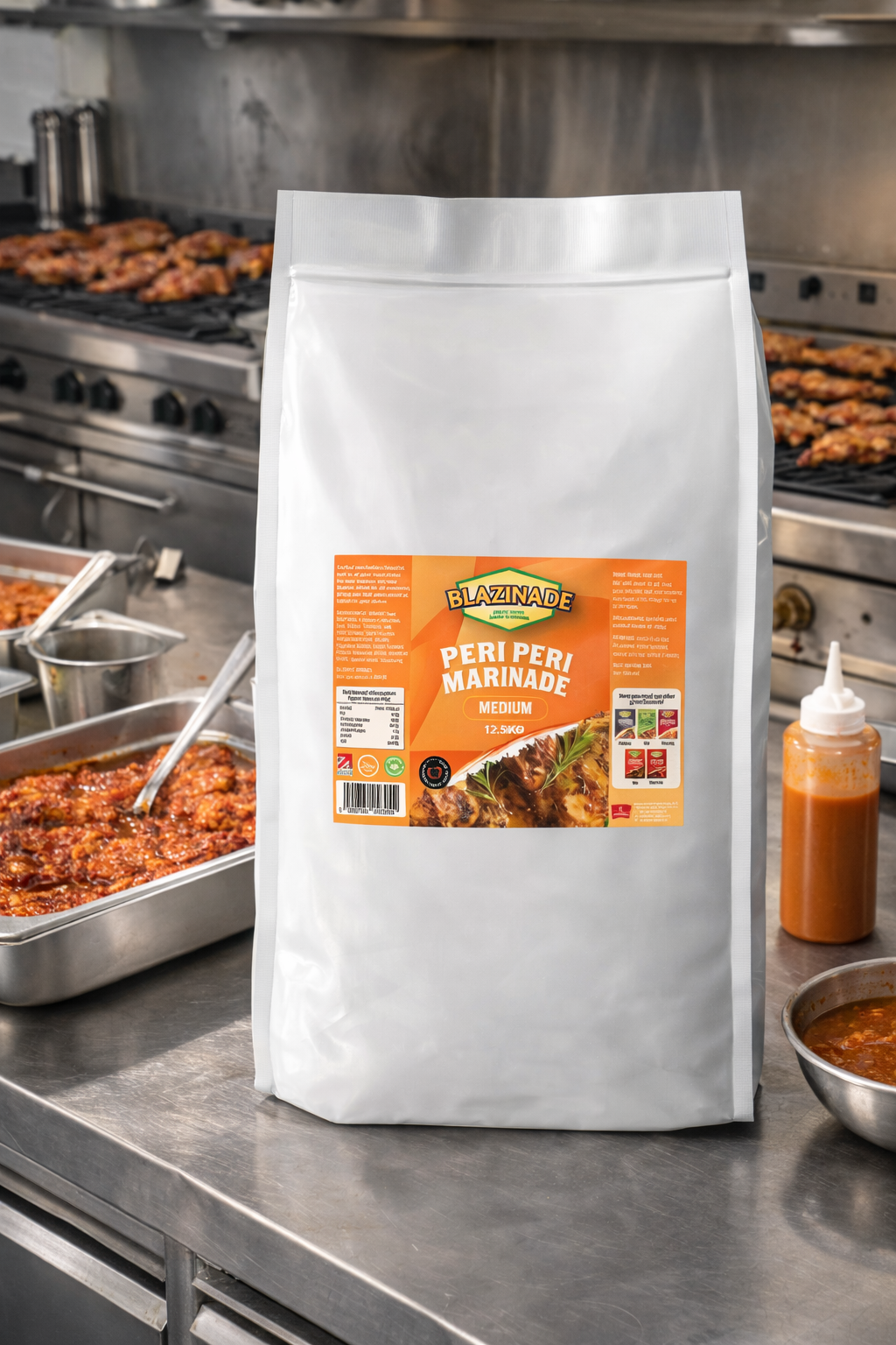 Blazinade Peri Peri Medium Marinade 12.5kg, Bulk Chicken & Meat Seasoning