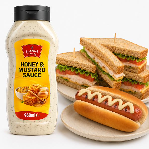 Blazing Honey Mustard Mayonnaise 960ml, Creamy Sweet and Tangy Sauce