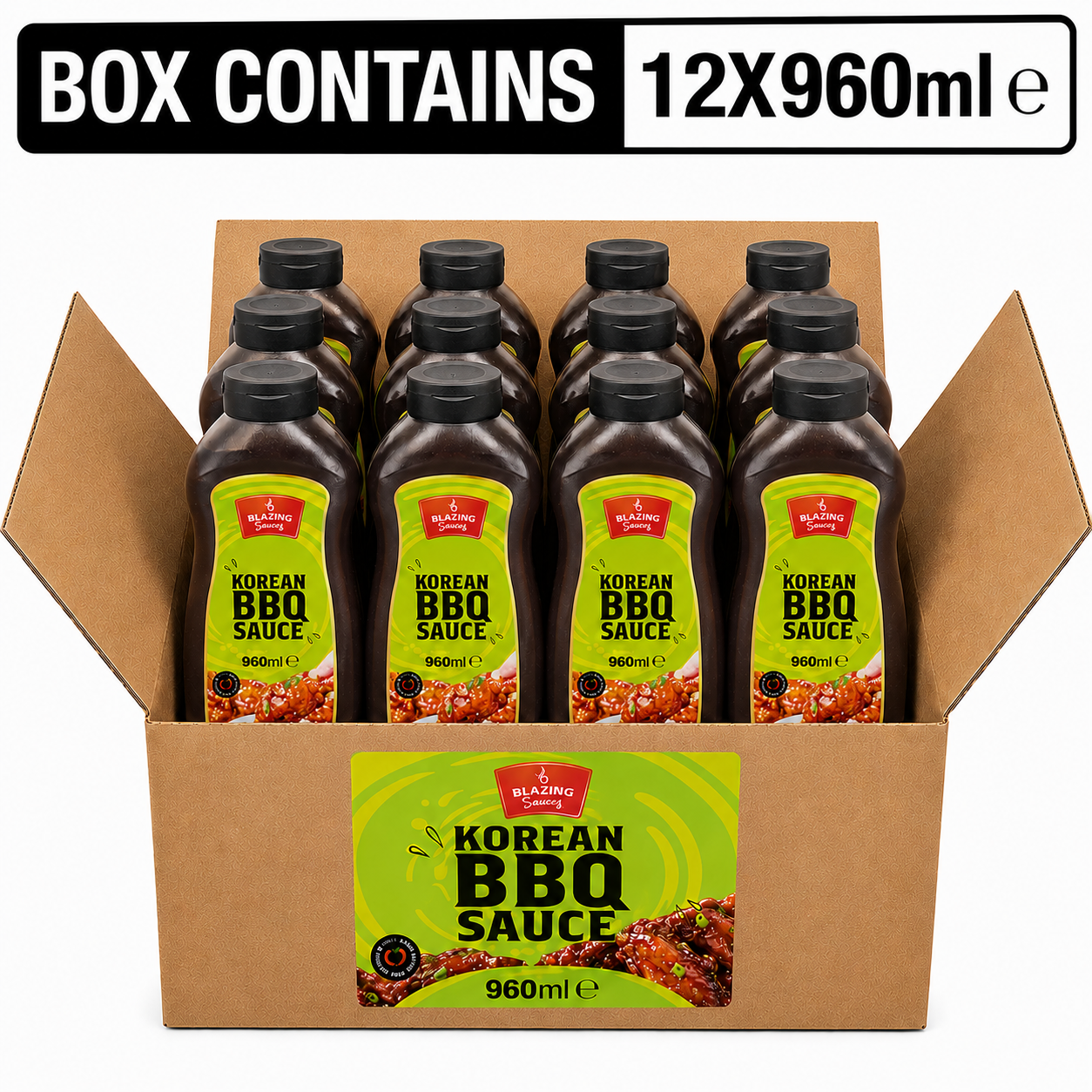 Blazing Korean BBQ Sauce 960ml, Sweet and Smoky Asian Glaze