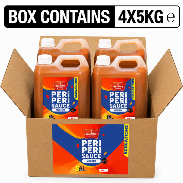 Blazing Medium Peri Peri Sauce 5kg, Bold & Balanced Peri Heat