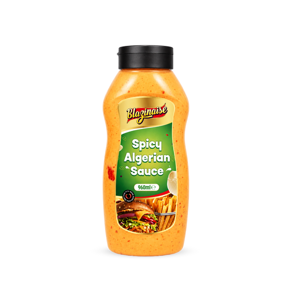 Blazing Spicy Algerian Sauce 960ml, Hot Spiced Condiment, Dip and Glaze
