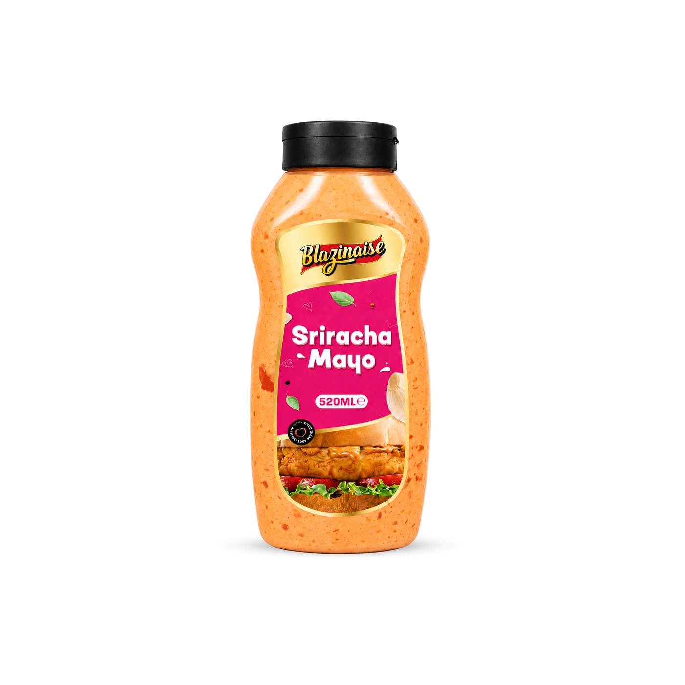 Peri Peri Sriracha Mayo 520ml, Spicy Chilli Garlic Mayonnaise, Dip and Dressing