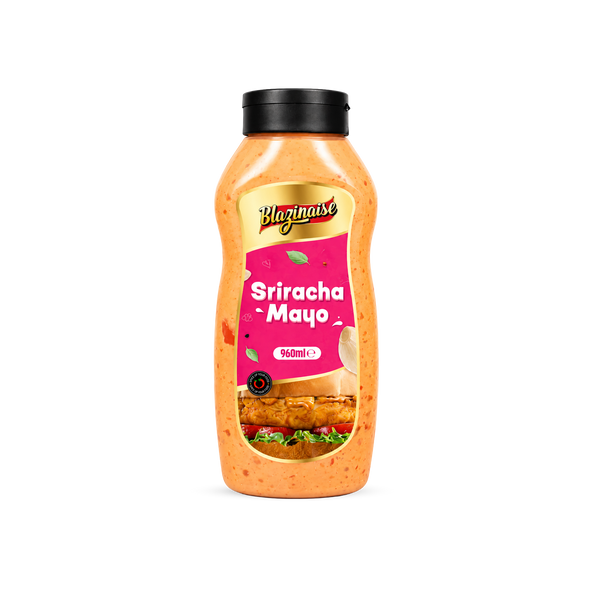 Peri Peri Sriracha Mayo 960ml, Spicy Chilli Garlic Mayonnaise, Dip and Dressing